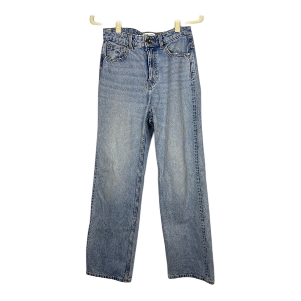 Zara Jeans Wide Leg Denim Classic Light Blue- Size 4